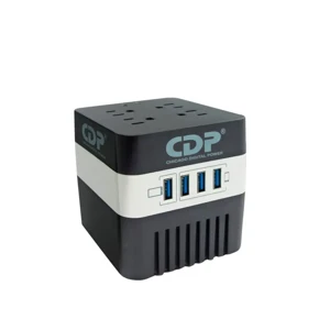 RU-AVR604I - ESTABILIZADOR CDP RU-AVR604I 600VA/300W 4 SALIDAS 4 USB